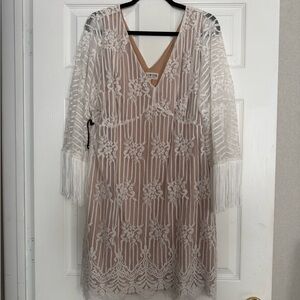 Idyllwind Cream Lace Floral Dress